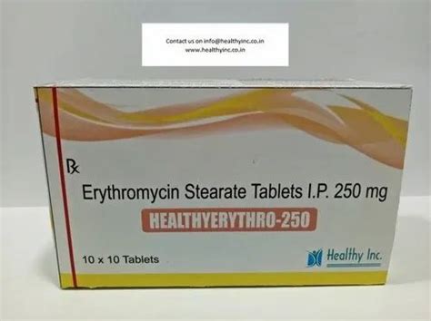 erythromycin stearate 250mg 10 f.c. tabs.