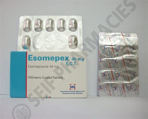 سعر دواء esomepex 40 mg 14 enteric coated tab.