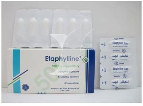 سعر دواء etaphylline 500 mg 10 supp.