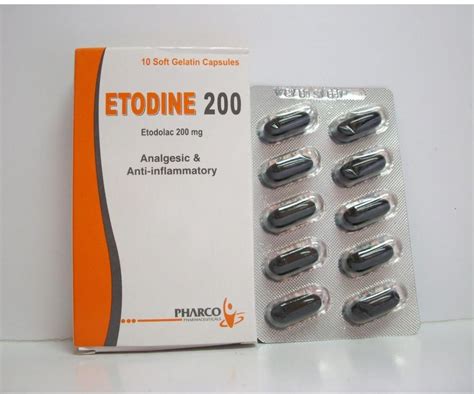 سعر دواء etodine 200mg 10 caps.