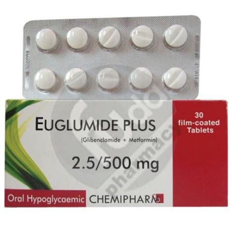 euglumide plus 2.5/500 mg 30 f.c. tabs.