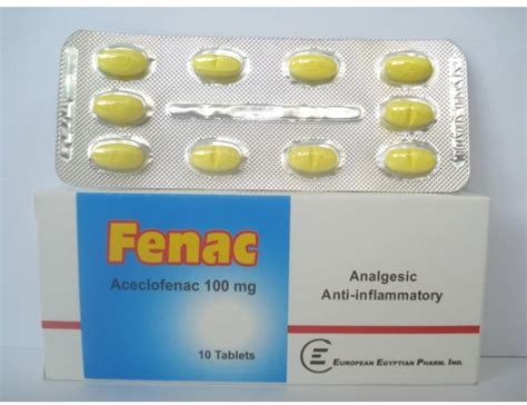سعر دواء fenac 100mg 10 tab.