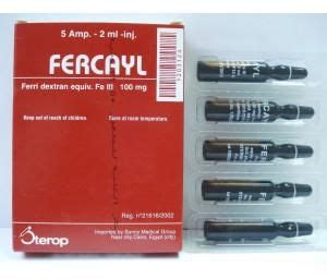 fercayl 100mg 5/amp
