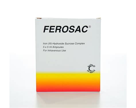 ferosac 100mg/5ml 5 amp.