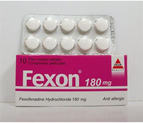 سعر دواء fexon 180mg 10 f.c.tab.