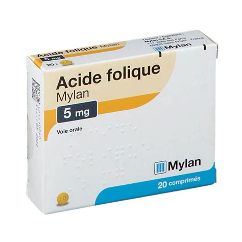 سعر دواء folic acid 5mg 20 tab.