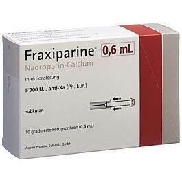 fraxiparine 0.6 ml 10 prefilled syringe