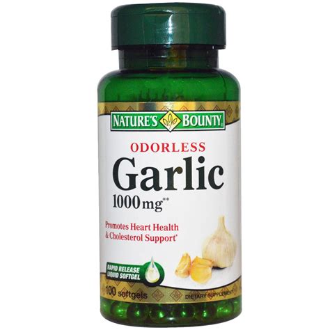 garlic odorless 1000 mg 100 softgels (illegal import)