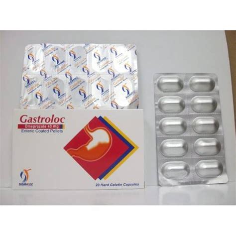 gastroloc 40mg 20 caps.