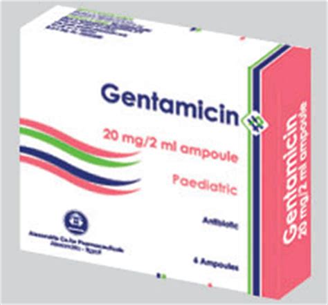 gentamicin 20mg/2ml i.m./i.v. 6 amps.