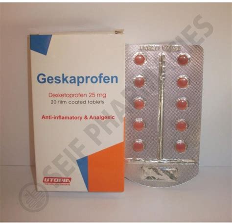 سعر دواء geskaprofen 25mg 20 f.c. tabs.