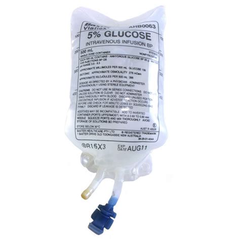 glucose 5% w/v i.v infusion (rubber cap)