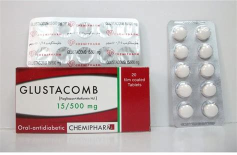 glustacomb 15/500 mg 20 f.c.tab.