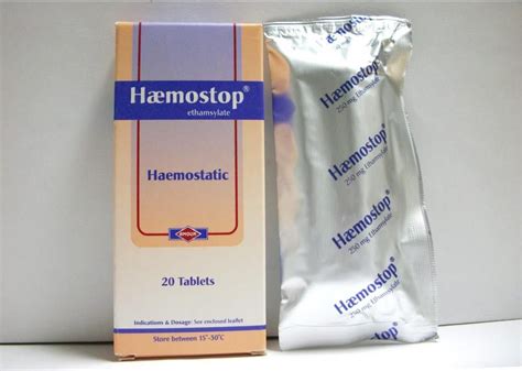 haemostop 250mg 20 tab.