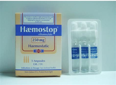 سعر دواء haemostop 250mg/2ml 3 amp.