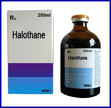 halothane (100ml) inhaler.