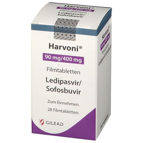 harvoni 90/400mg 28 tablets