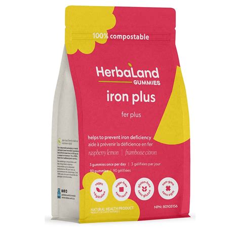 herbaland iron plus 30 adults gummies