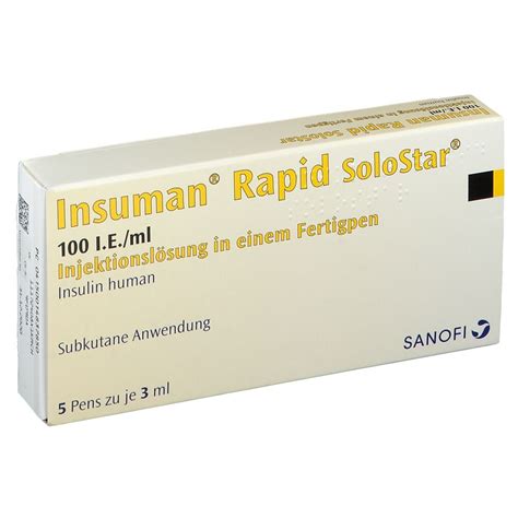 انسومان رابيد  100 وحدة دولية / مل 5*3 بنفل