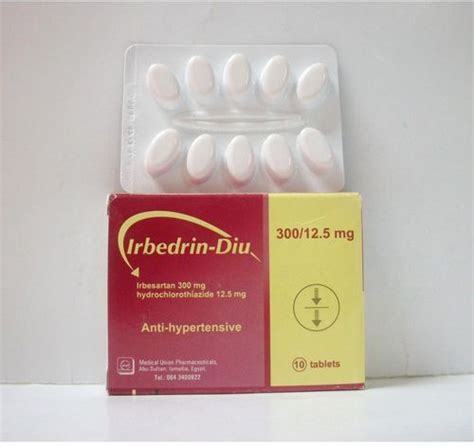 سعر دواء irbedrin-diu 300/12.5 mg 10 tab.