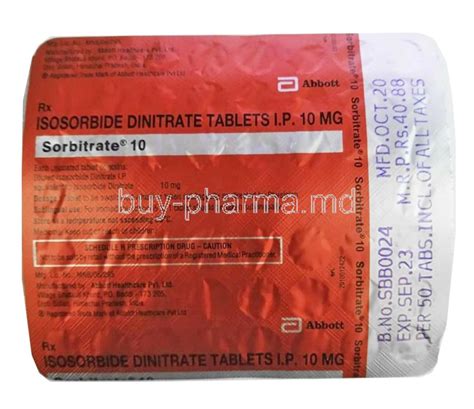 سعر دواء isosorbide 40mg 10 tab.