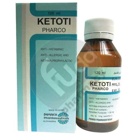 سعر دواء ketoti pharco 1mg/5ml syrup 120ml