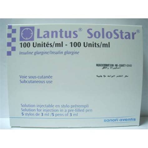 lantus solostar 100 i.u./ml 5 pens