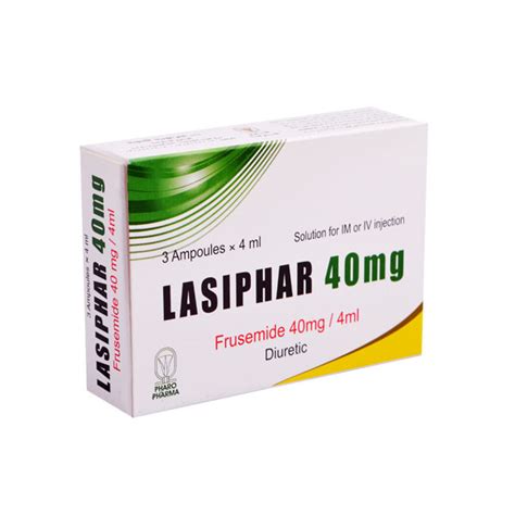 lasiphar 40mg/4ml 3 amp. for im/iv inj.