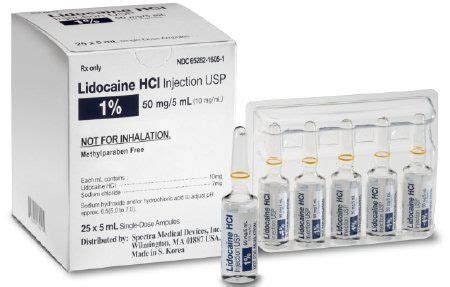 lidocaine hydrochloride 10mg/ml amp. 5 ml