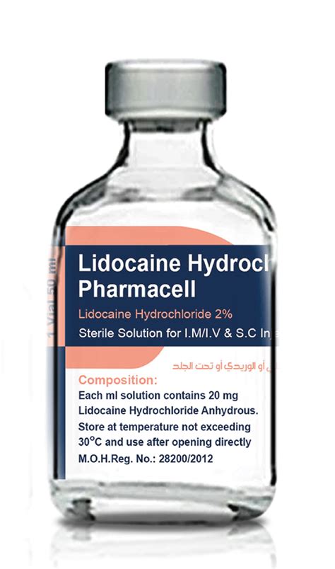 lidocaine hydrochloride pharmacell 2% 50 ml