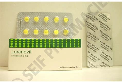 سعر دواء loranovil 8mg 20 f.c. tabs.