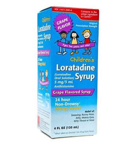 loratadine 5mg/5ml 60ml susp.