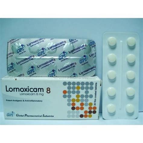 سعر دواء lornoxicam 8mg 20 f.c.tab