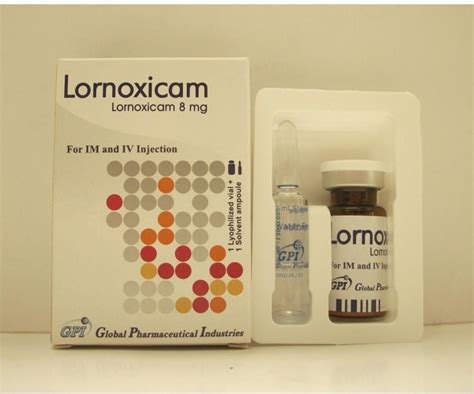 lornoxicam 8mg/2ml vial for i.m./i.v. inj.