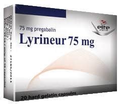 lyrineur 75mg 20 caps.