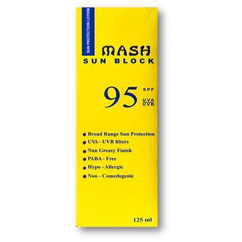 mash sun block 95 spf lotion 125ml