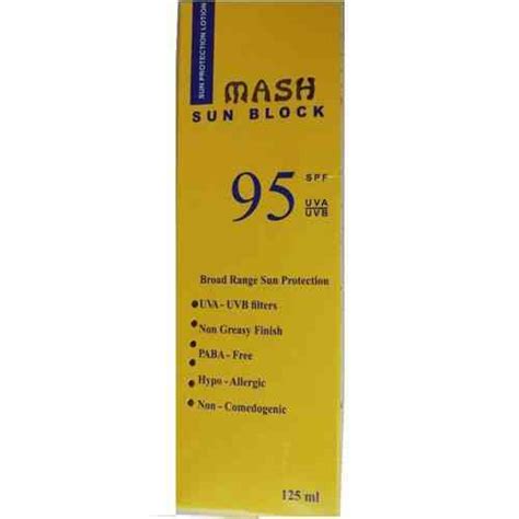 mash sun block 95 spf lotion 15ml 6 sachets