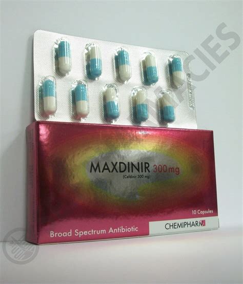 maxdinir 300mg 10 caps.