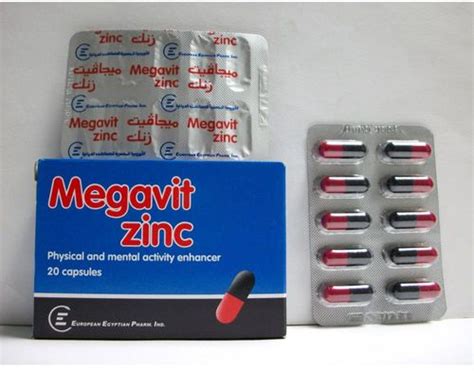 megavit zinc 20 caps.