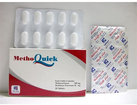 سعر دواء methoquick 50/500 mg 20 tab.