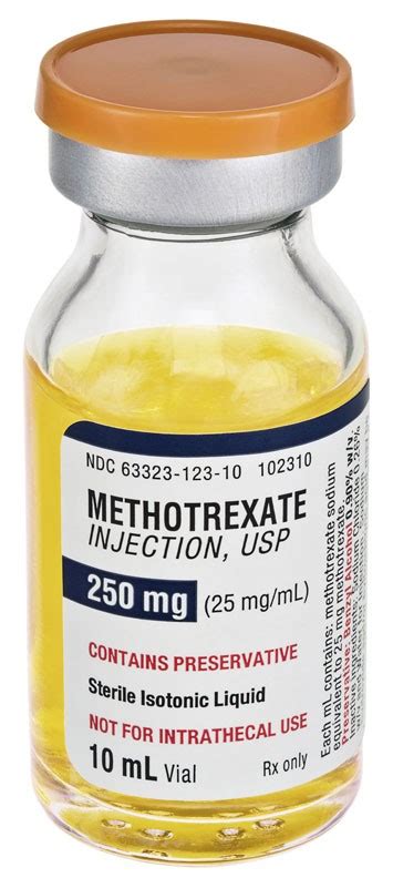 methotrexate 25mg/ml (20ml=500mg) vial