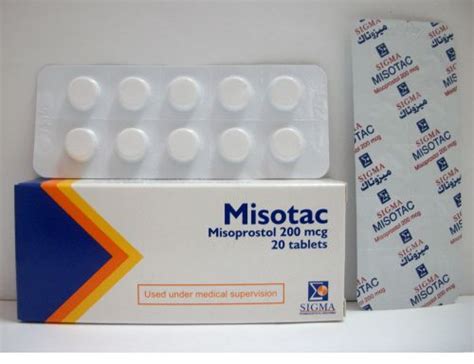 misotac 200mcg 20 tab. (hospitals only)