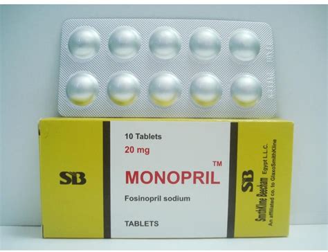 سعر دواء monopril 20mg 10 tab.
