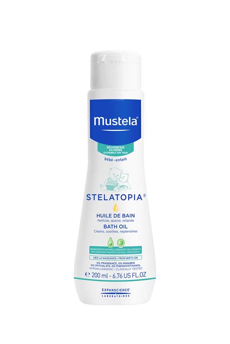 mustela stelatopia milky bath oil 200ml