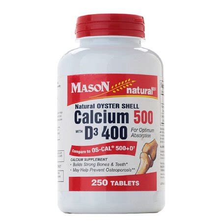 natural oyster shell calcium 30 tabs.