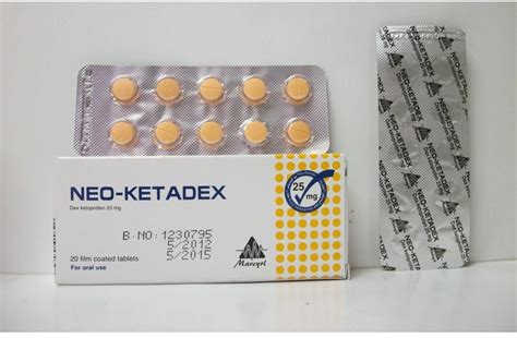 سعر دواء neo-ketadex 25 mg 20 f.c. tabs.