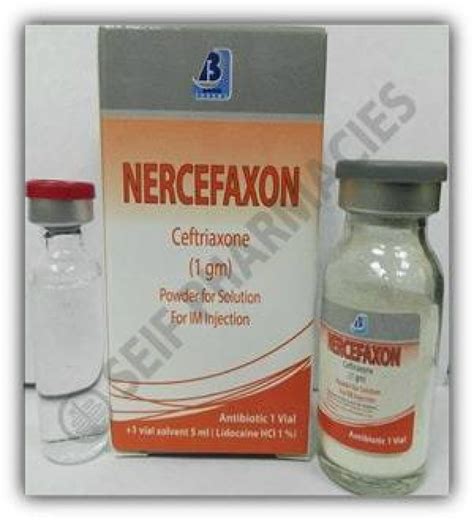سعر دواء nercefaxon 1 gm i.m.vial