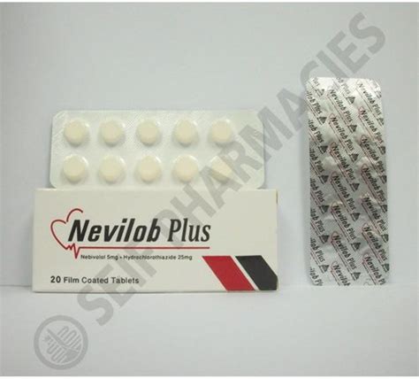 سعر دواء nevilob plus 5/25mg 20 tab.