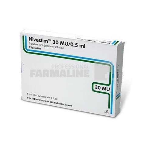 nivestim 300 mcg/0.5ml 5 prefilled syringe