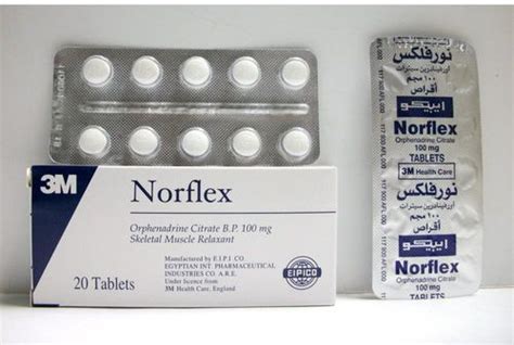 سعر دواء norflex 100mg 20 tab.